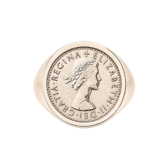 Lucky Sixpence Coin Sign